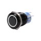 thumbnail image 1 of 19mm 12-24V ON/OFF Negro Impermeable Autobloqueo Pestillo Pulsador Flate Interruptor LED blanco, 1 of 3