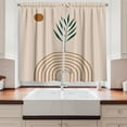 thumbnail image 2 of Ambesonne Mid Century Modern Boho Kitchen Curtains, Leaf Botany, 55"x39", Hunter Green Ginger, 2 of 3
