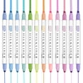 thumbnail image 1 of Set de iluminadores YOOUSOO Pastel, 12 colores retro, doble punta, 1 of 6