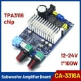 thumbnail image 2 of CA-3316A 100W Mono Professional Stereo Class D Digital TPA3116 Home Subwoofer Amplifier Board Receivers Amplifiers, 2 of 6