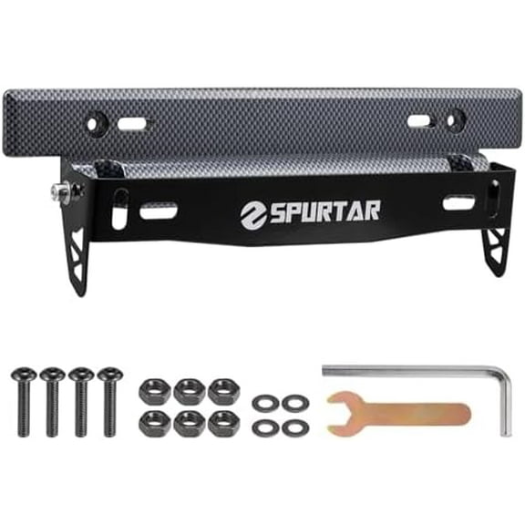 License Plate Frames, Adjustable Front Car License Plate Holder Includes Screws and Nuts (Black)$$Vehicle Parts & Accessories