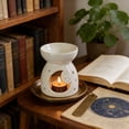 thumbnail image 4 of Rirozkan Ceramic Essential Oil Warmer, Tea Light Candle Holder And Wax Melt Burner, Aromatherapy Diffuser, For Home, Bedroom, And Relaxation Decor, 4 of 6