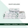 thumbnail image 3 of Elegant Comfort - 4 PIECE Holiday Christmas Flannel Cotton Sheet Set, Deep Pocket Fitted - King, Green Pine, 3 of 5
