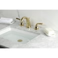 thumbnail image 2 of Kingston Brass KB982RXL Restoration Widespread Bathroom Faucet with Pop-Up Drain, Polished Brass, 2 of 7