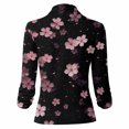 thumbnail image 2 of Vedolay Tops for Women Casual Women's Fashion Blazer Open Front Long Sleeve Office Bussiness Casual Jackets,Pink 3XL, 2 of 5