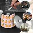 thumbnail image 4 of Yayeee Ashtray with Lid for Cigarette Smokeless Stainless Steel Home Ash Holder, Cute Oranges, 4 of 7