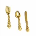 thumbnail image 1 of Ensemble de Couverts Imitation 3 Pcs Modèle Mini Taille 1/12 Cuillère de Cuisine Éducative Précoce pour Enfants Bébé, 1 of 1