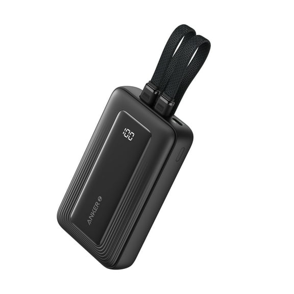 Anker Zolo 10,000mAh Power Bank, 30W Fast Charging, Built-In USB-C   Lightning Cables