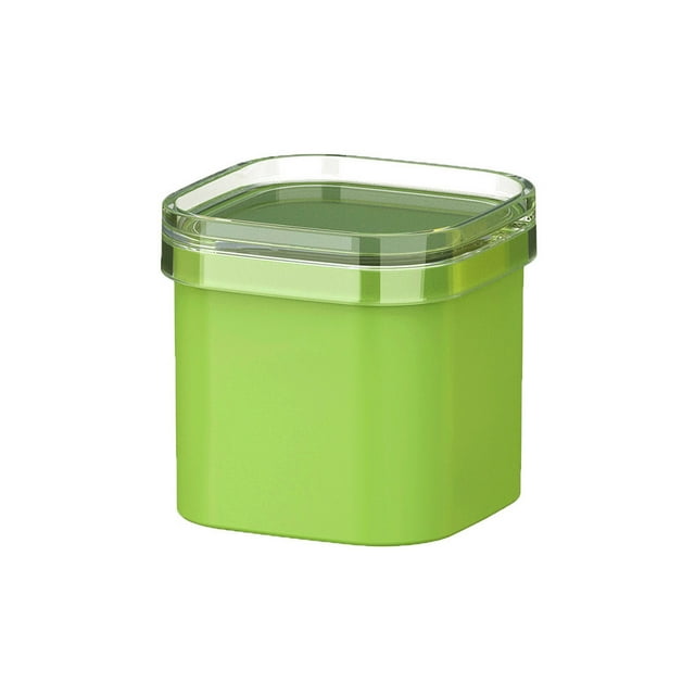 Bewildely Molde para hacer cubitos de hielo, caja de almacenamiento con tapa, barra de cocina, liberación rápida de un botón, capacidad para Cocina y Comedor Verde Gris