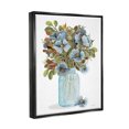 thumbnail image 3 of Stupell Blue Blooming Floral Bouquet Botanical & Floral Painting Black Floater Framed Art Print Wall Art, 3 of 6