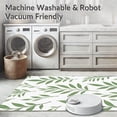 thumbnail image 5 of ODIKA 4'x6' Machine Washable Non-Slip Area Rug, Leaf Vein Botanical Entryway Water Resistant Technology High Traffic Rug with Pad, Green, 588067, 5 of 8