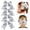Multicolor, variant on 4 Pcs 8in Volleyball Cheer Hair Bows Grosgrain Ribbon Elastic Hair Accessories For Girls And Teens