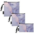 thumbnail image 2 of Haosy 3 Pack Reusable Ziploc Bags BPA Free Healthy Food Storage Bag Leakproof Sandwich Snack Freezer Bags Purple Gold Marble, 2 of 7