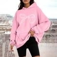 thumbnail image 4 of Chandail à Capuche pour Femmes, Manches Longues, Motif Sportswear, Mode 2025, Décontracté, 4 of 6