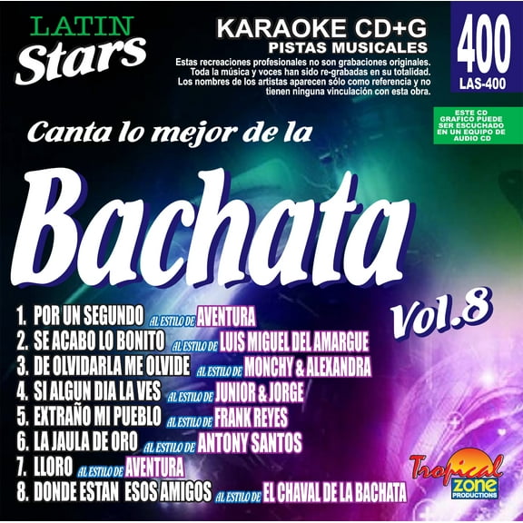 Karaoke Latin Stars 400 Bachata Vol.8