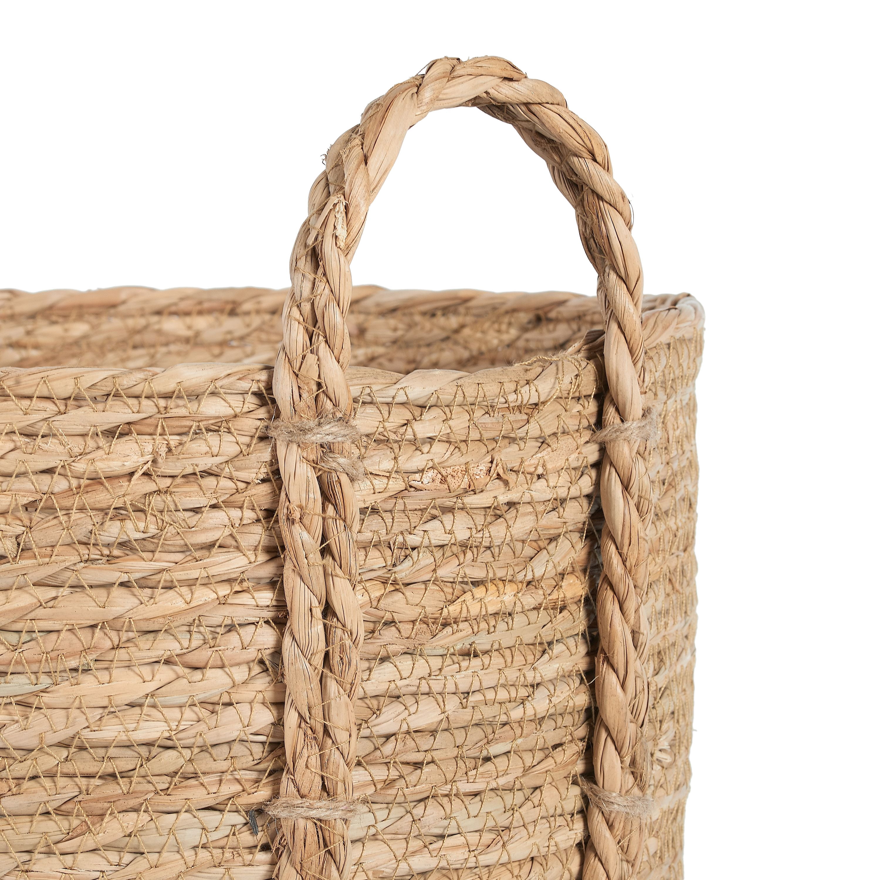 Mainstays Seagrass & Paper Rope Baskets, Set of 2, Small and Medium, Storage