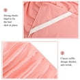 thumbnail image 3 of PiccoCasa Satin Silk Wrap Around Bed Skirt Dust Ruffle 18" Drop, King Coral Pink, 3 of 8