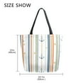 thumbnail image 5 of FORMRS Womens Canvas Tote Bag with Zipper Inner Pocket Shoulder Handbag, Nautical Pattern, 5 of 7