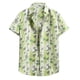 thumbnail image 1 of Blusa informal de manga corta con botones y estampado de playa para hombre Pompotops  oipoqjl48591, 1 of 4