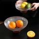 thumbnail image 4 of Frutero de cristal acanalado con base de madera. Plato decorativo moderno for servir en la mesa de la cocina o el comedor., 4 of 8