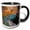 Black/White, variant on 3drose, Colorful Reflections in Canyon Stream, Hunter Canyon, Near Moab, Utah, 11oz Two-tone Green Mug