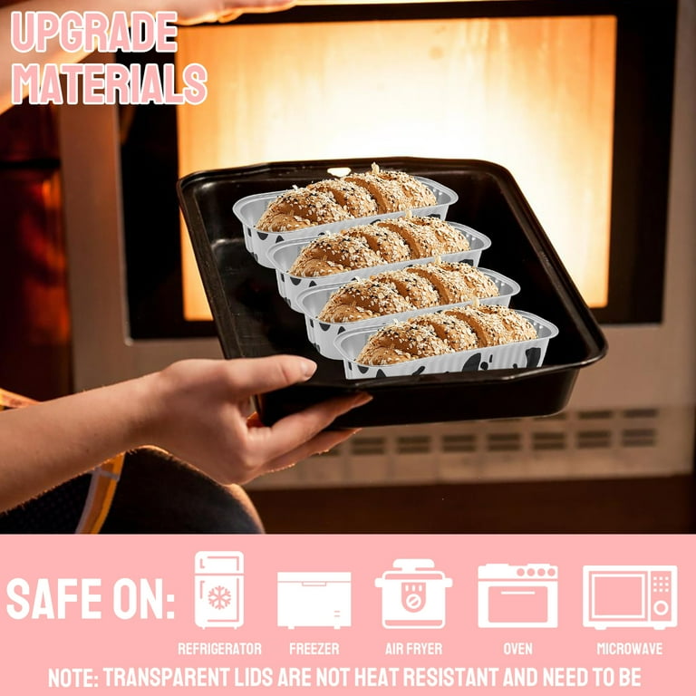 40 Pack 5 OZ Mini Cake Pans With Lids, Disposable