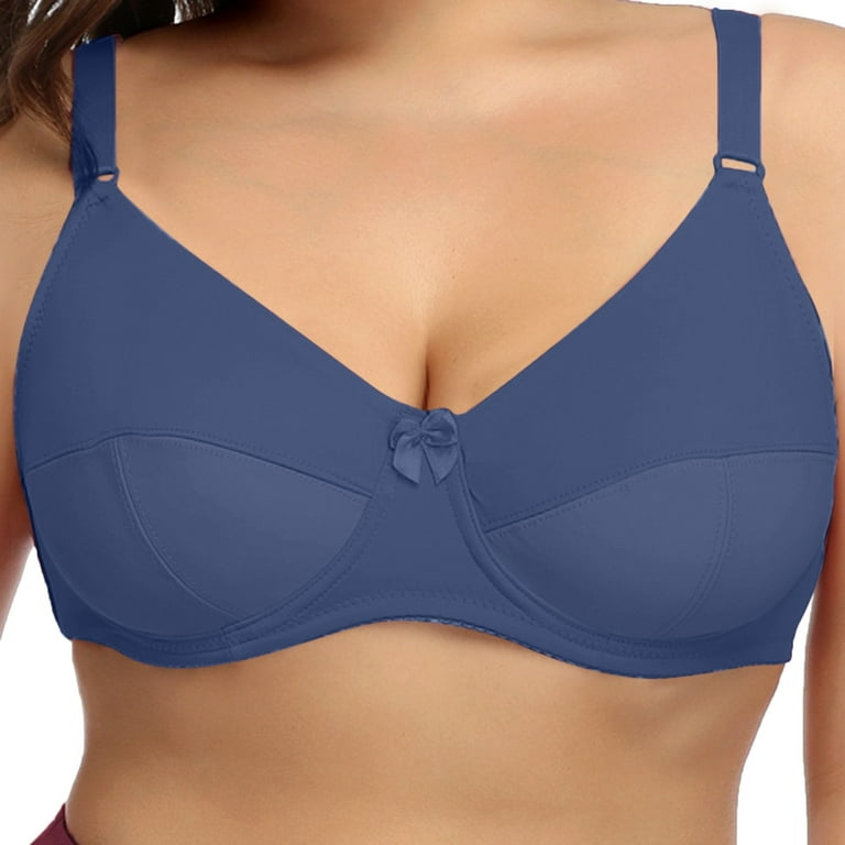LEEy-World Plus Size Lingerie Underwear Breathable Sports Wearing Women  Vest Pad Top Bra Chest Blue,34/75D 