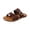 Brown, variant on Women's Boho Crisscross Strap Flip Flops Comfortable Flat 2026 Summer Sandals for Beach, Vacation & Poolside Brown 43(US-10)