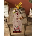 thumbnail image 4 of Table Runners 48 Inches Long Dress Scarves, Christmas Truck Gnomes Farmhouse Kitchen/Dining Table Runner, Short Coffee Tablerunners, Red Black Plaid Xmas Tree Wooden 13x48 Inch, 4 of 7