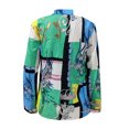 thumbnail image 5 of Blusa informal de manga larga con estampado de cuello en V profesional ajustada a la moda de verano para mujer Fridja fksj3027, 5 of 5