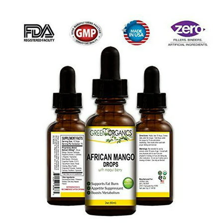 Organic African Mango Liquid Drops -- Promotes Healthy Weight Loss and