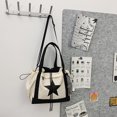 thumbnail image 2 of Bolso tote unisex con cordón Correa ajustable Patrón de estrella Asa superior Satchel Bag Hugtrwg Para estrenar, 2 of 9