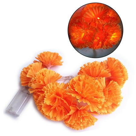 

Sufanic Halloween 10 LED Marigold Lilac Light String Dahlia Led Decoration Light