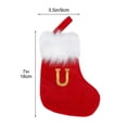 thumbnail image 2 of Christmas Decorations Set Christmas Stockings with Initials Knitted Hosiery Wool Hosiery Embroidered Letter Children's Candy Gift Bag Christmas Stocking Gift Bag Christmas Hanging Stockings, 2 of 9