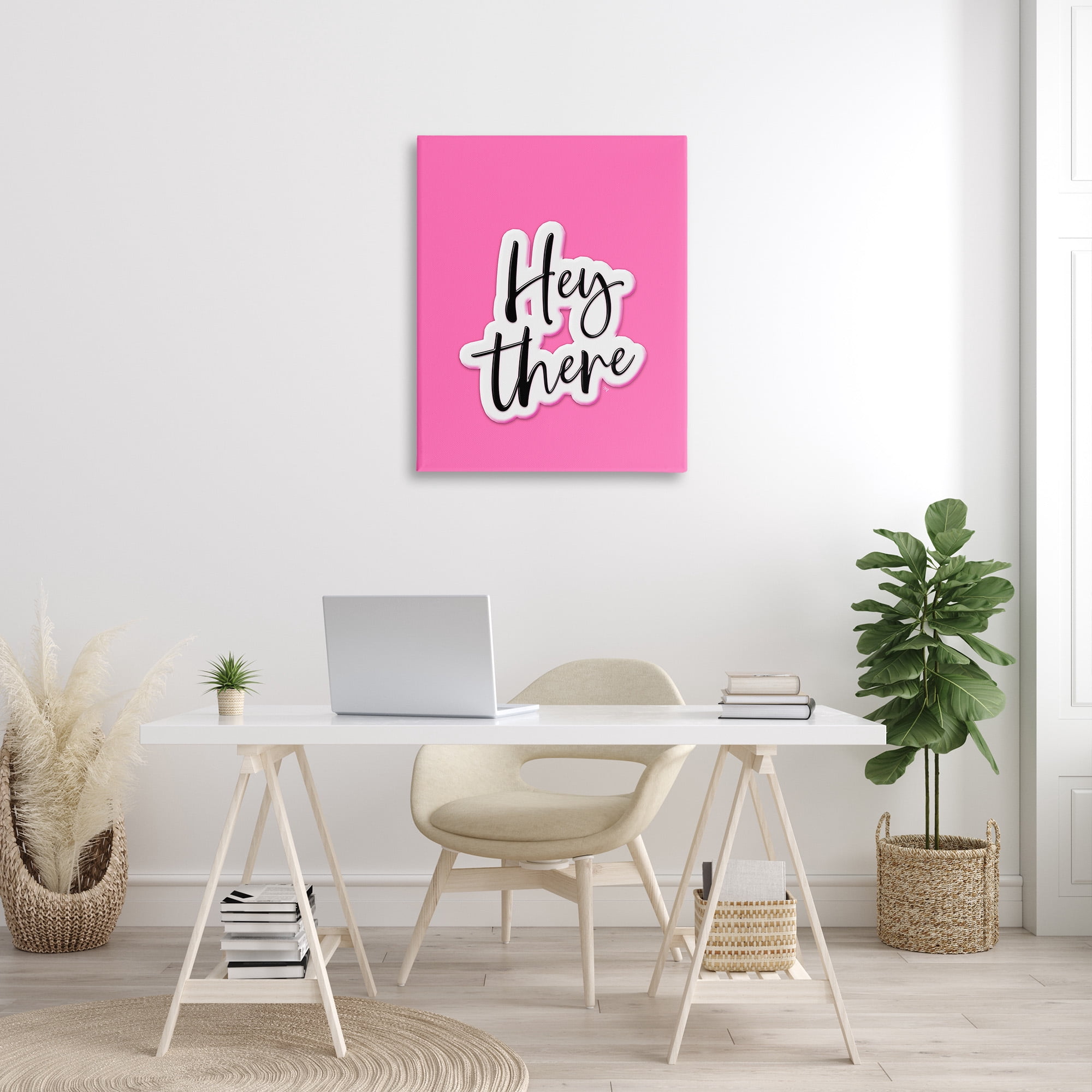 Stupell Industries Bold Hey There Beauty & Fashion Painting Gallery Wrapped Canvas Art Print Wall Art, 30 x 40