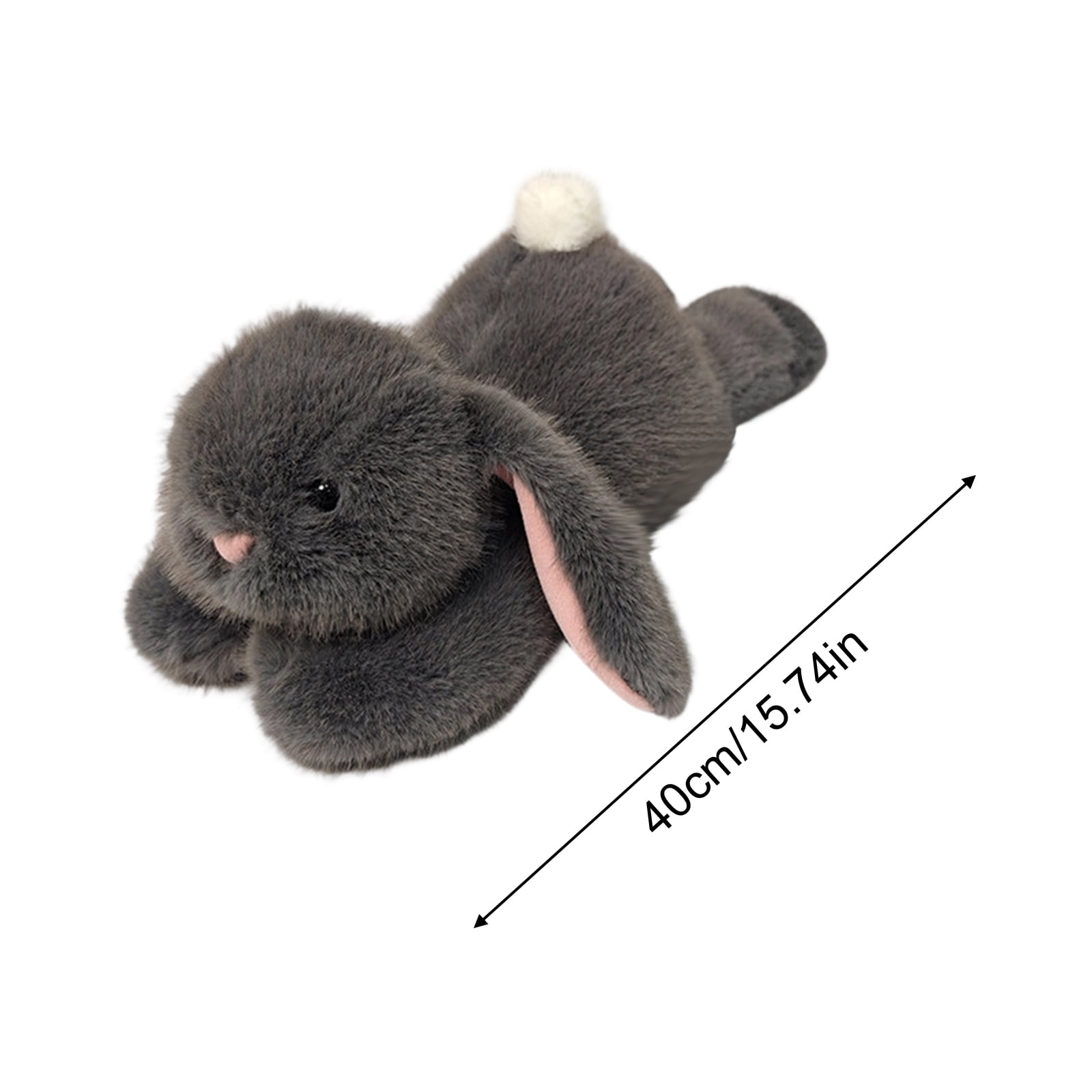 Fluffy Bunny Plush Toy, Cute Rabbit Stuffed Animal, Soft Comfort Pillow for Girls Birthday Gift, Companion Cuddly Doll for Bedroom Decor