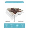 thumbnail image 5 of Quilts Twin Size, Brown Texas Star Teal Soft Comforter Bedding Set for Bed, Vintage Country Star Turquoise Wooden Lightweight Quilted Bedspread with Pillow Cover(2 Pieces) for All Season, 68x86 Inch, 5 of 6