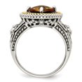 thumbnail image 5 of Auriga 925 Sterling Silver and Gold Citrine Engagement Ring Size 8 for Women, 5 of 6
