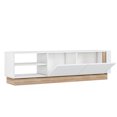 thumbnail image 6 of MinimaDecor Camillo TV Stand for TVs up to 70", Wood, White & Oak Finish, 6 of 7