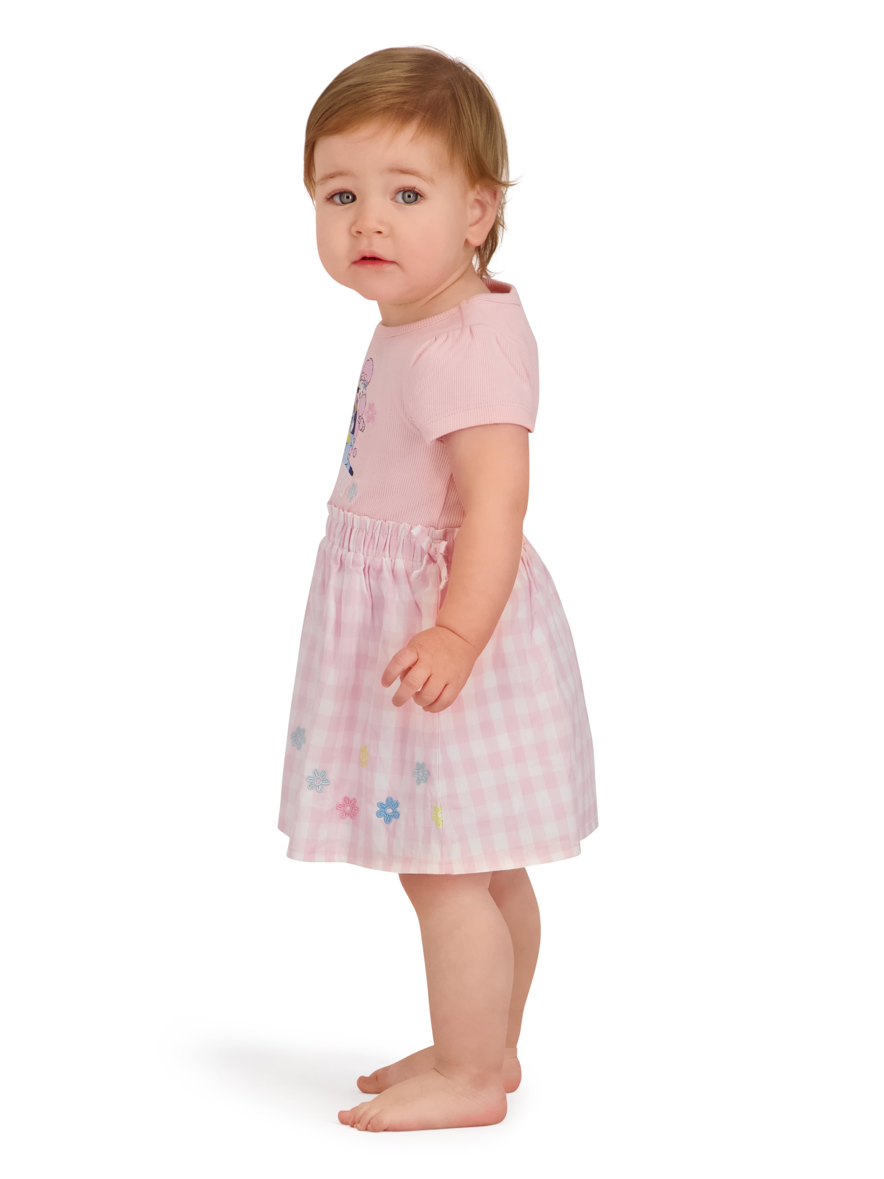 Bluey Toddler Girls Woven Short Sleeve Dress, Sizes 12 Months-5T