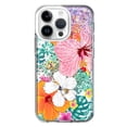 thumbnail image 1 of MUNDAZE Apple iPhone 14 Pro Shockproof Clear Hybrid Protective Phone Case Hawaiian Vibes Hibiscus Flowers Monstera Summer Cover, 1 of 5