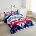 thumbnail image 3 of Castle Fairy Teens Baseball Twin Comforter Sets,Sport Bedding Set,Stripes Bedding Set, 3 of 8