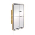 thumbnail image 3 of LiviNest Rectangle Medicine Cabinet Mirror with LED Lights & Storage - Modern Gold Wall Mounted Bathroom Mirror for Homeowners & Renovators - Large Capacity Adjustable Shelves & Touch Control for Org, 3 of 6