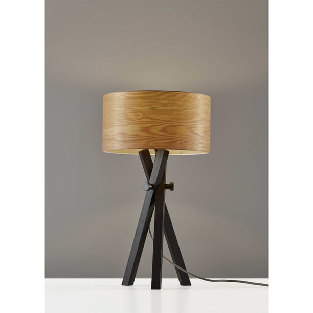 Architectonic Black Wood Tripod Table Lamp - Walmart.com