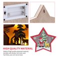 thumbnail image 2 of Luces De Decoración De Navidad Patrón De Coche De Velocidad De Alce De Santa Claus Decoración Lámpara De Luz De Casa De Madera Decoración Colgante Para Escaparate Vacaciones De Año Nuevo 3Pcs Yuarrent HA014701-00, 2 of 7