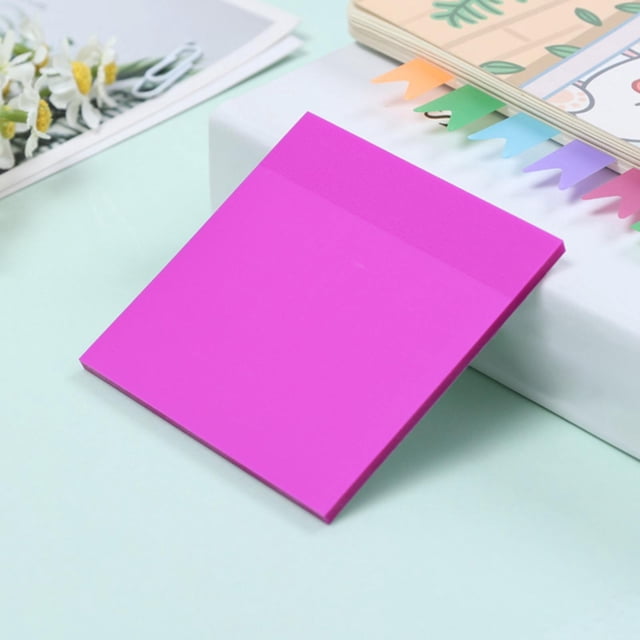 Cqxid Sticky Note Under $5 PET Fluorescent Sticky Notes For Students With Key Markings Strong Adhesive And Transparent Sticky Notes