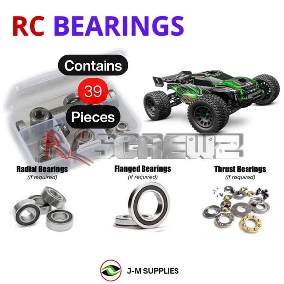 RCScrewZ Rubber Shielded Bearings tra145r for Traxxas XRT Ultimate 4WD VXL-8s X-Truck #78097-4 | SET