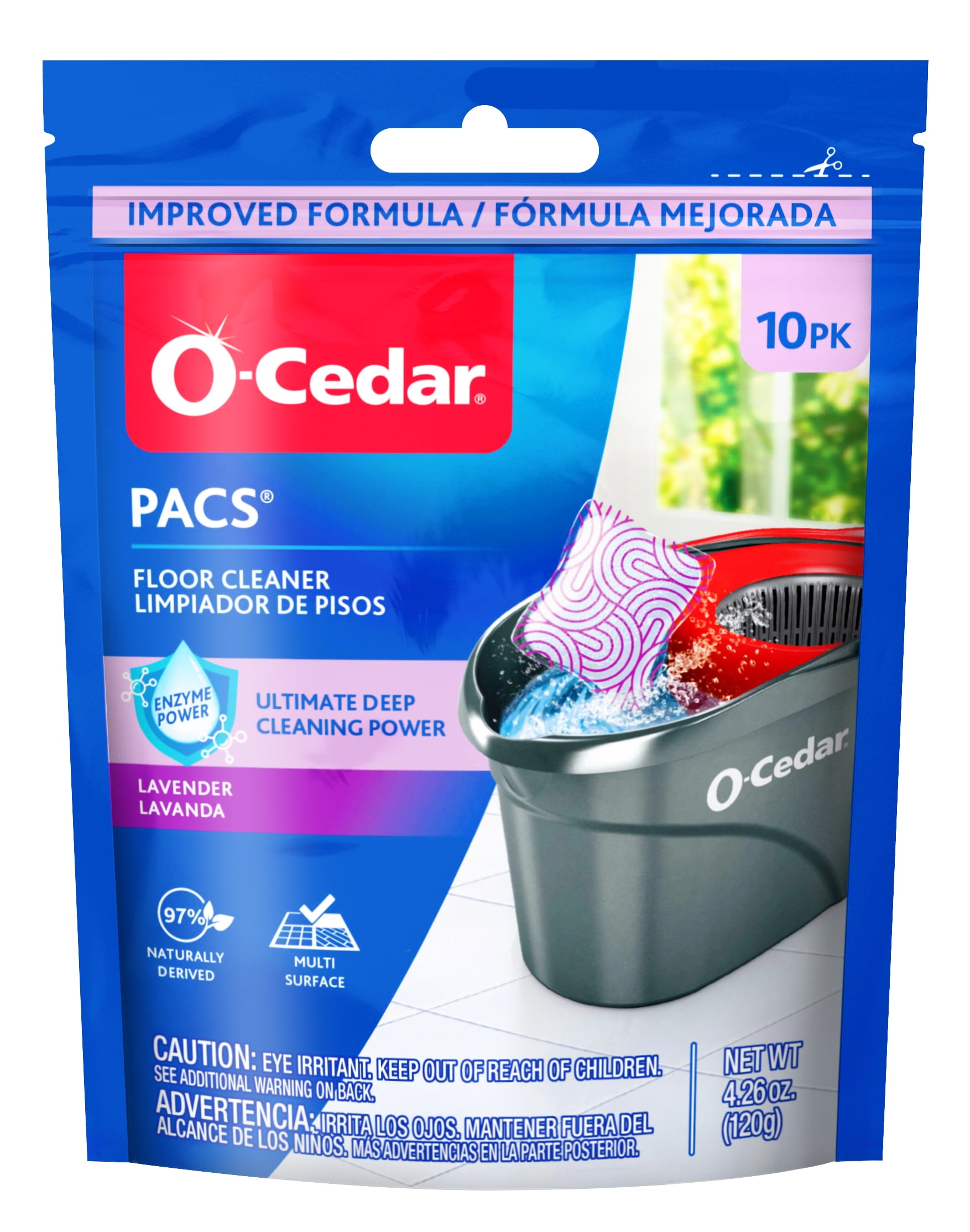 O-Cedar Hard Floor Cleaner PACS, Crisp Citrus and Lavender Scent