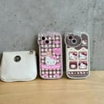 thumbnail image 4 of Cute Cartoon Glitter Crystal Flash Diamond Sanrio Hello Kitty Phone Case For iPhone 15 14 13 12 11 Pro Max Soft Leather Cover RJ, 4 of 6
