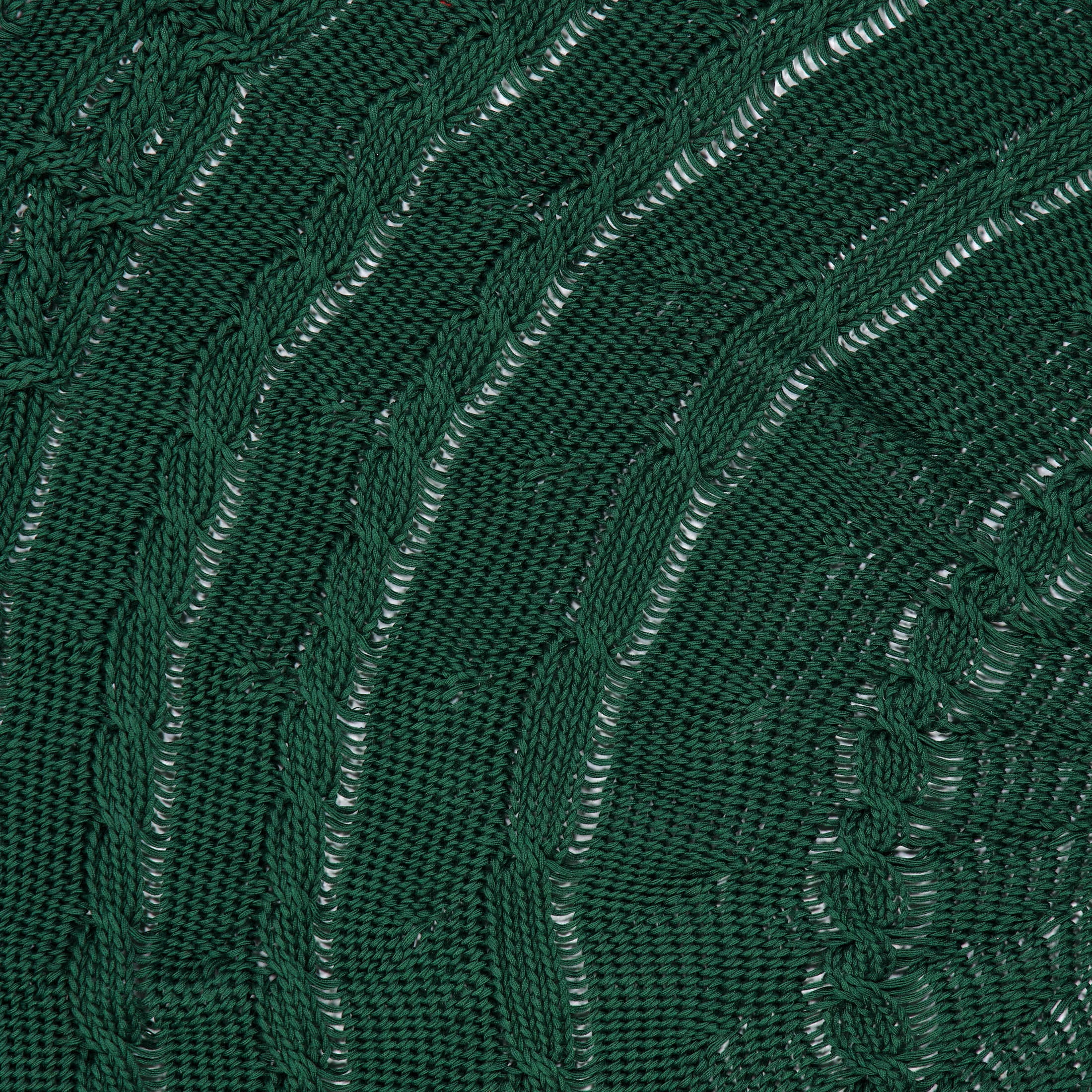 Cable Knit Christmas Tree Skirt, Green, 48", by Holiday Time